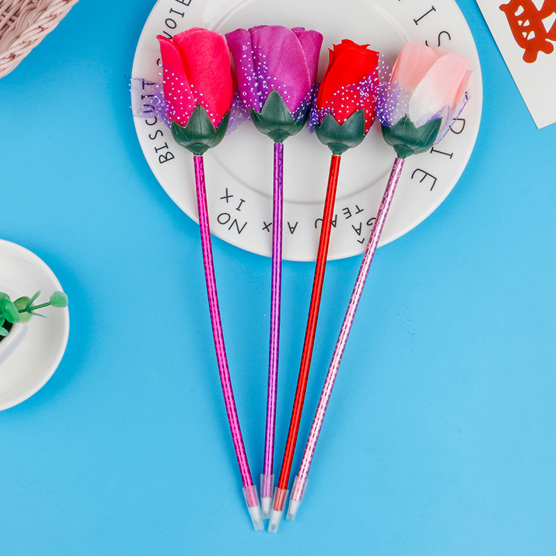 Stationery Warehouse - 10Pcs Rose Ballpoint Pen Creative Flower