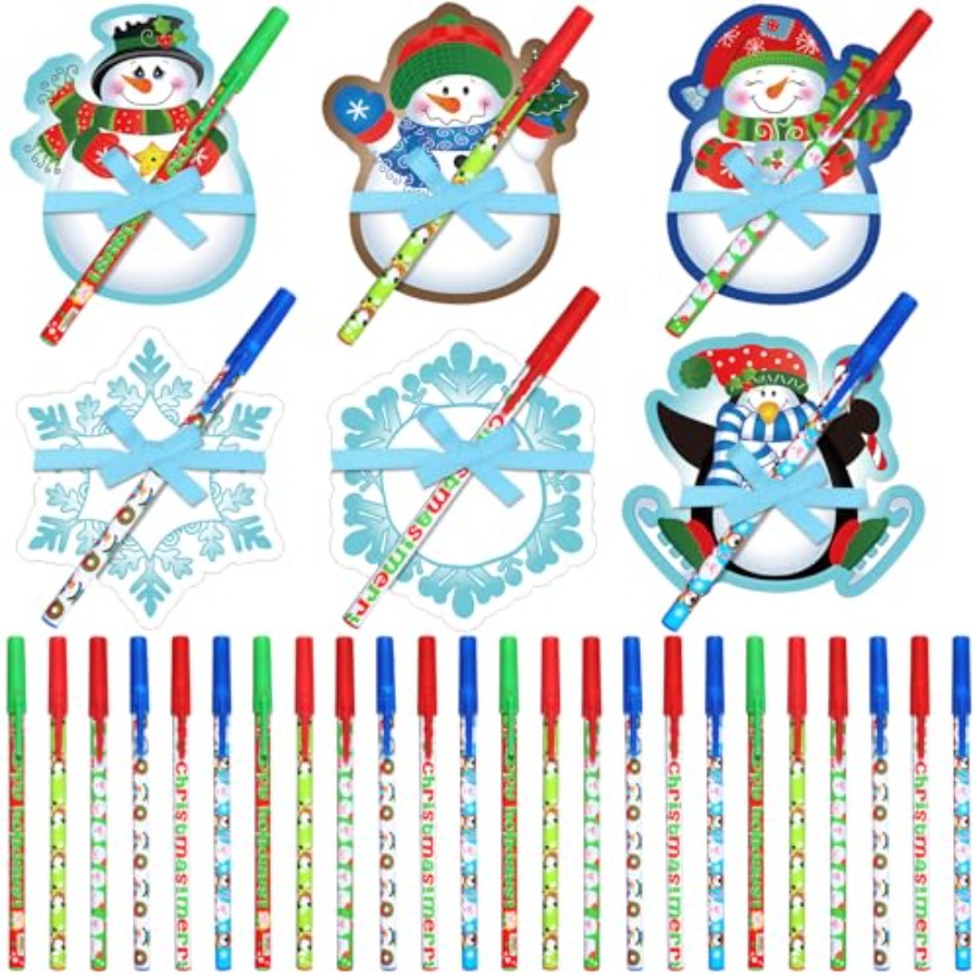 Memo Pad Sticky - 72 Pcs Christmas Notepads with Pens
