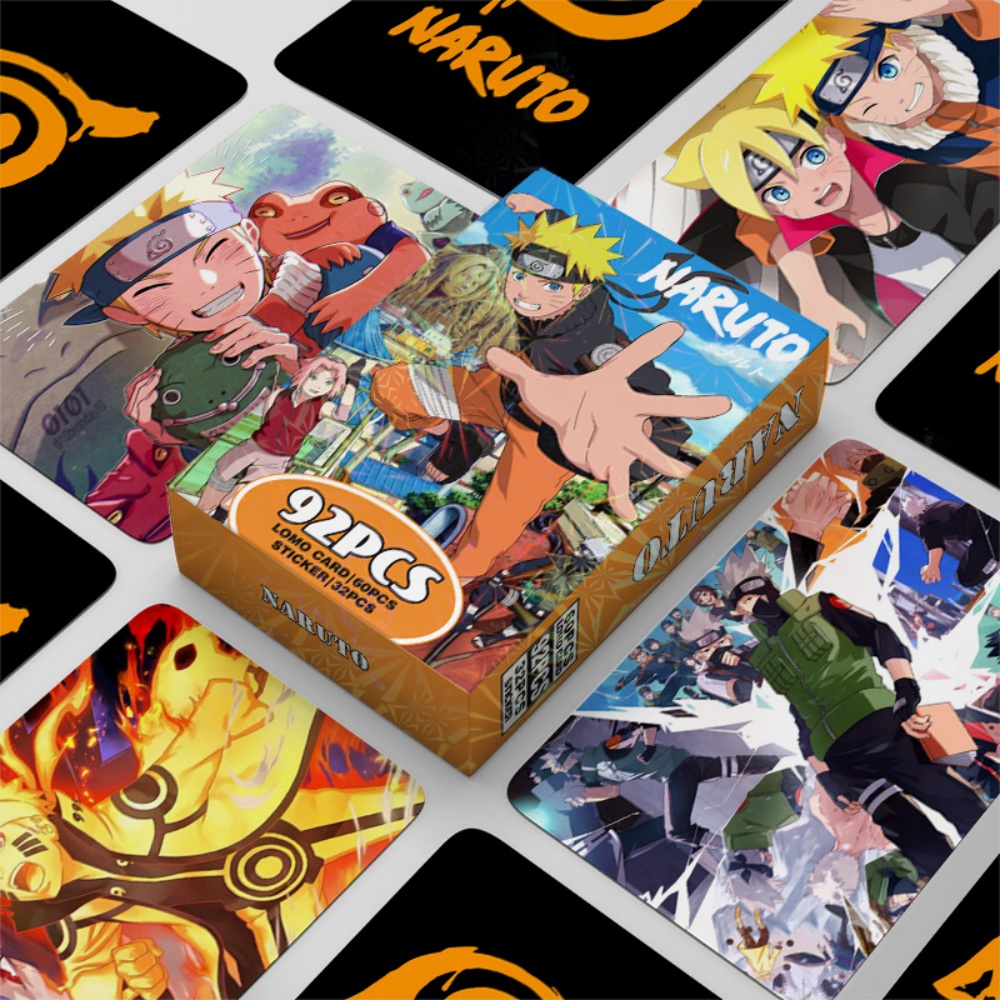 Cardstock Paper Pack - Naruto 92PCS Collectible Card Box Anime