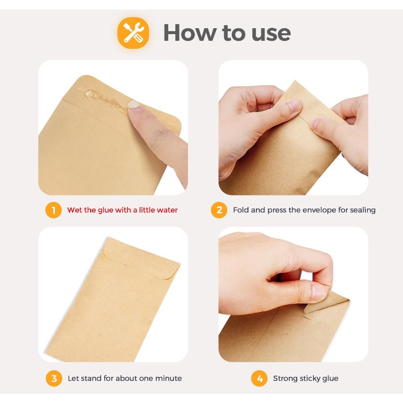50Pcs Cash Envelopes Money Con - Letter Envelope Kraft ulasan dan harga