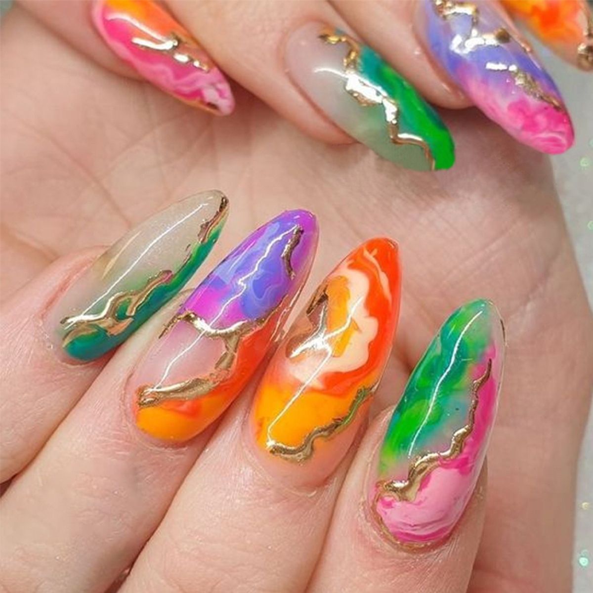 Press on Nails Almond Shaped M - Glue Stick Pack ulasan dan harga