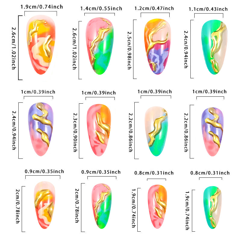 Press on Nails Almond Shaped M - Glue Stick Pack ulasan dan harga