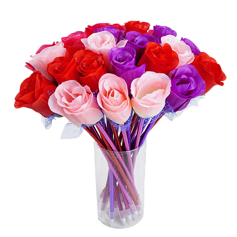 10Pcs Rose Ballpoint Pen Creat - Stationery Warehouse ulasan dan harga