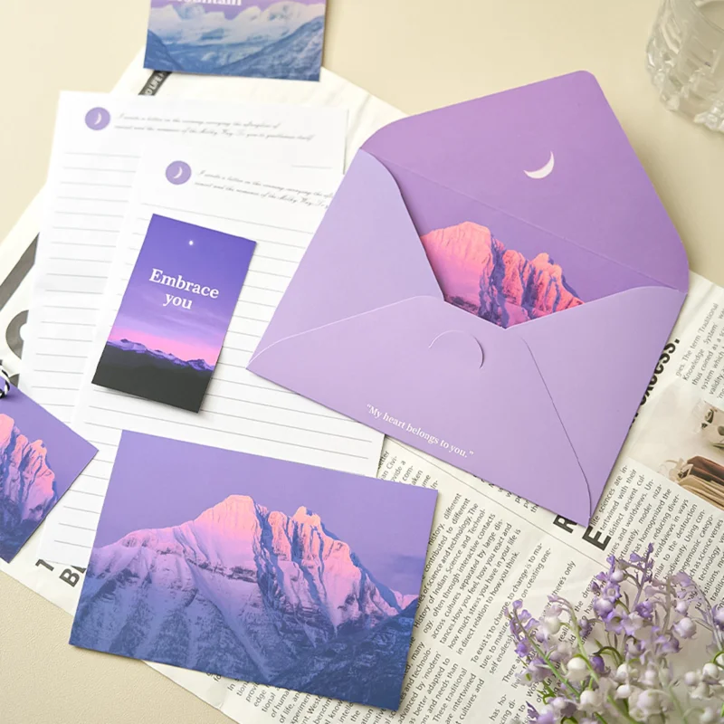 Wind Moon Letter Paper Set Cre - Letter Envelope Kraft ulasan dan harga