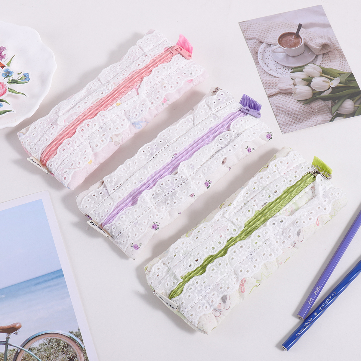 1 pc embroidered lace pencil b - Stationery Office And School Supply Stores ulasan dan harga
