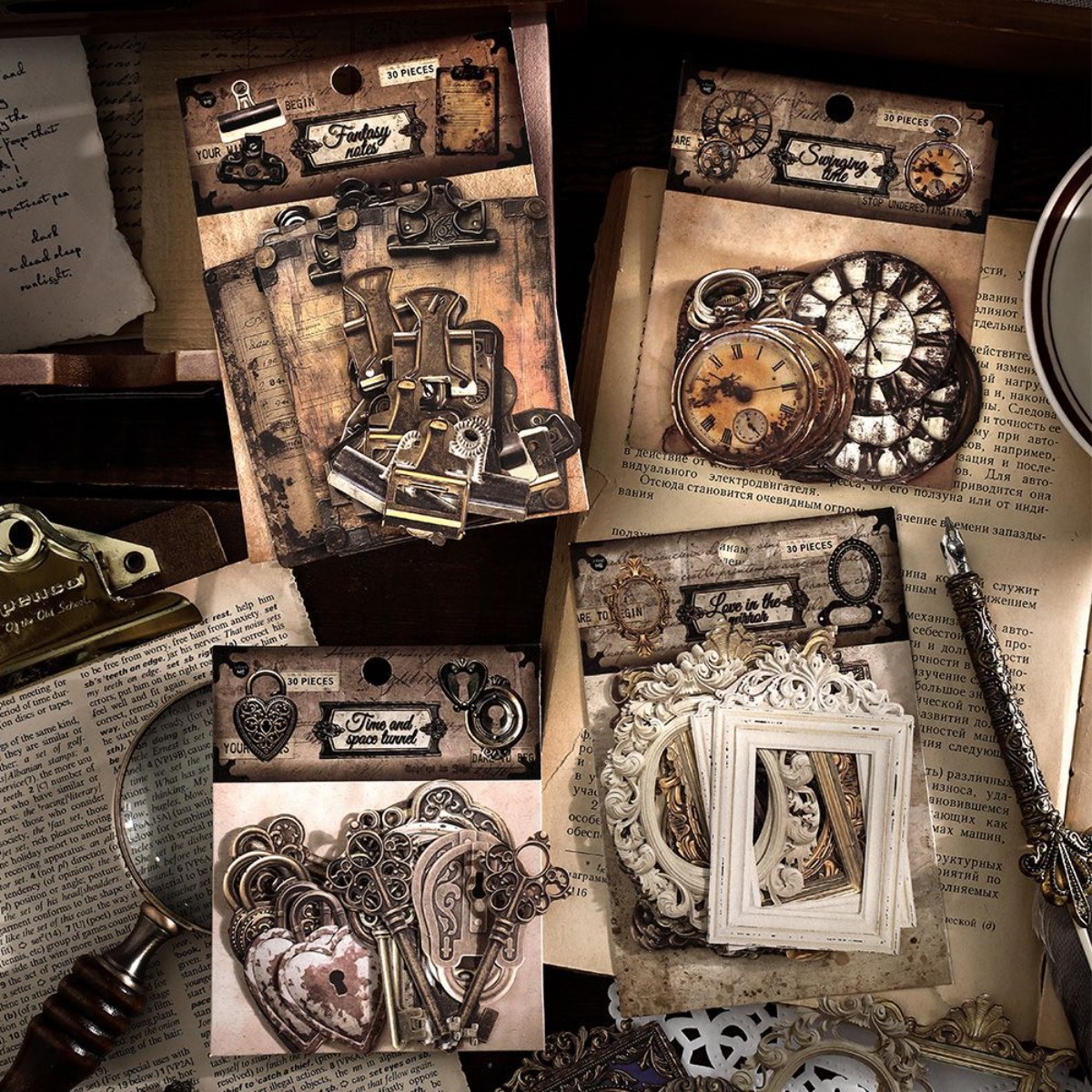 Vintage Nostalgic Gear Frame D - Stationery Supplies Business ulasan dan harga