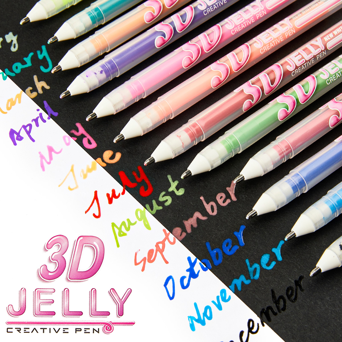 SHANDS 12PCS 3D Jelly Gel Pens - Gel Ink Pen Set ulasan dan harga