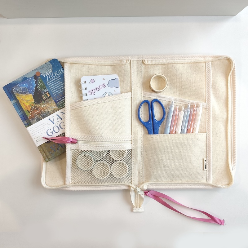 Large Capacity Canvas Planner  - Portfolio Folder Zip ulasan dan harga