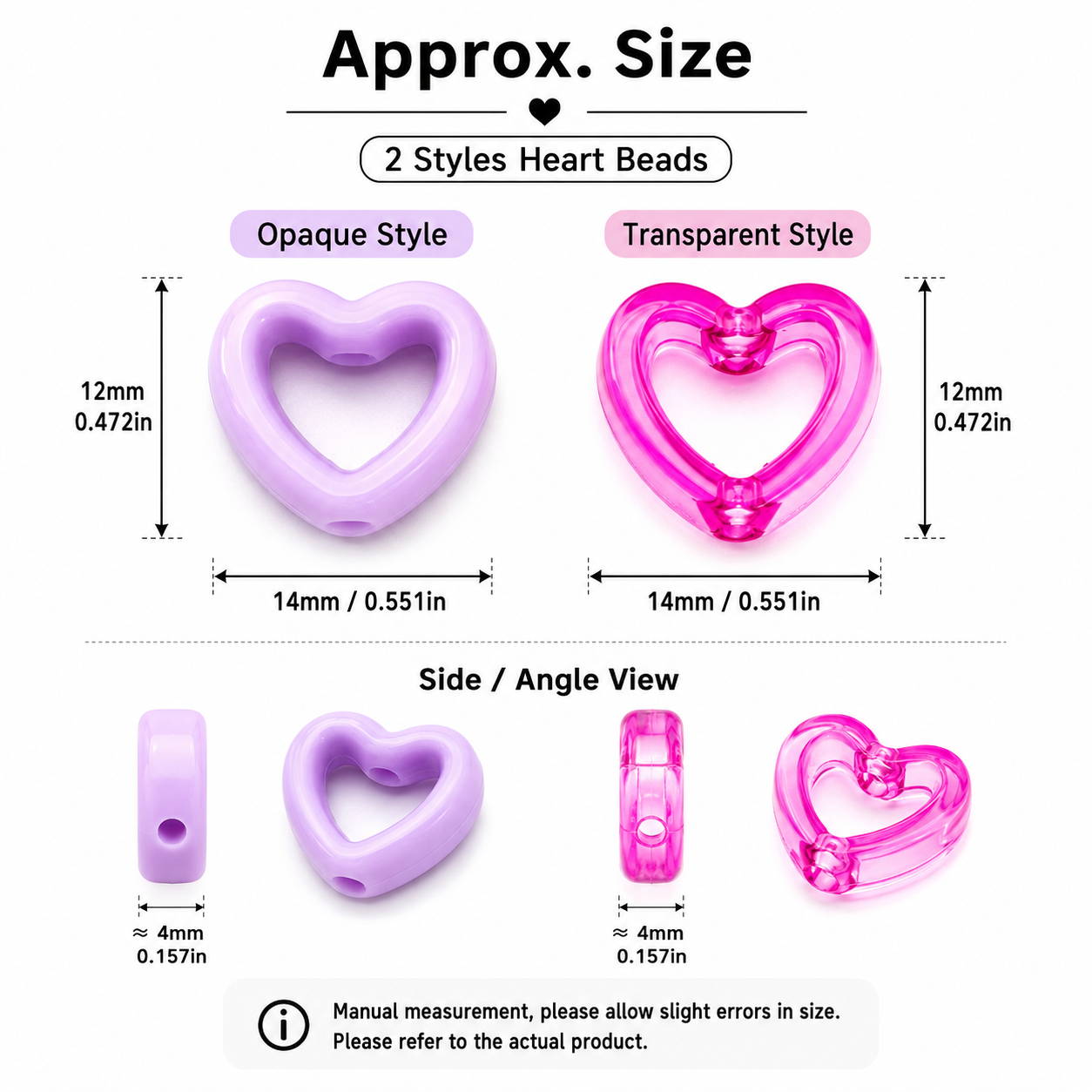 30Pcs Multicolor Clear Heart A - Stationery Warehouse ulasan dan harga