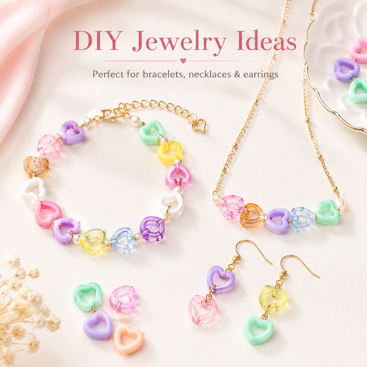 30Pcs Multicolor Clear Heart A - Stationery Warehouse ulasan dan harga