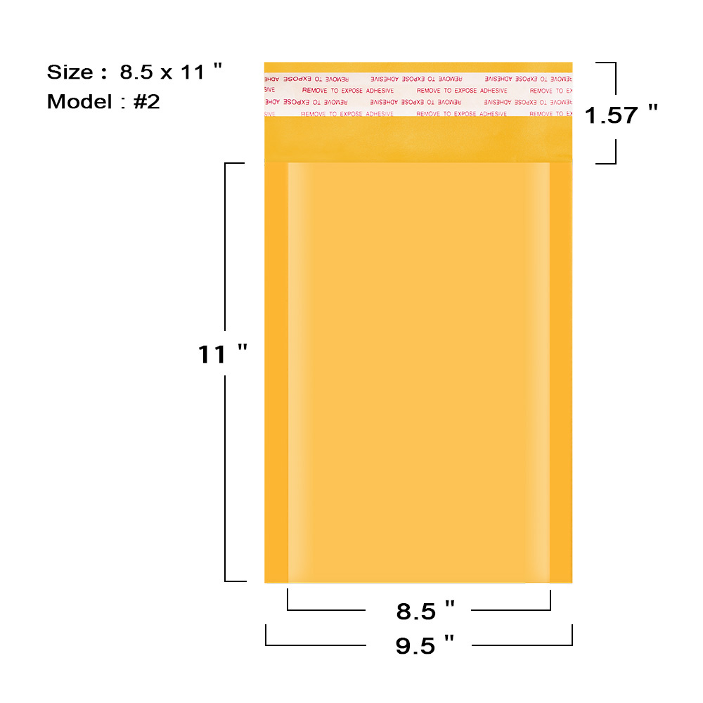 100pcs #2 8.5x12 Kraft Bubble  - Letter Envelope Kraft ulasan dan harga