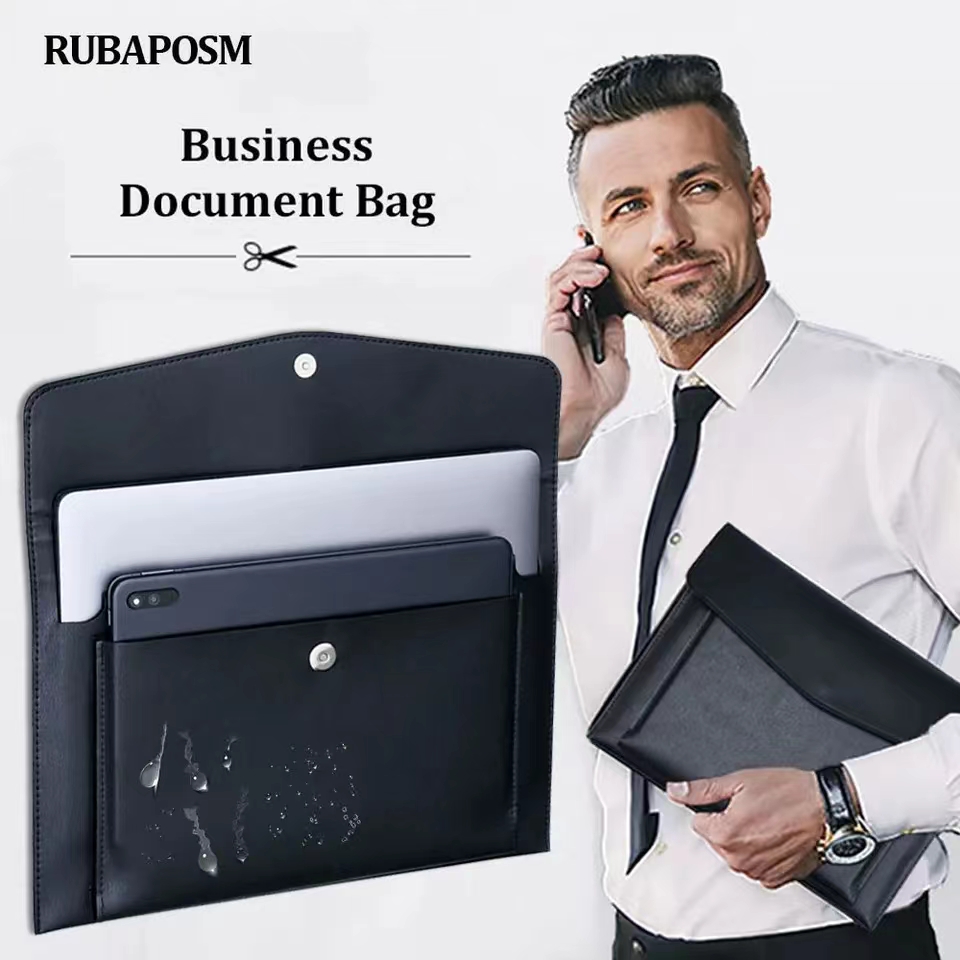 A4 Leather File Folder Large C - Portfolio Folder Zip ulasan dan harga
