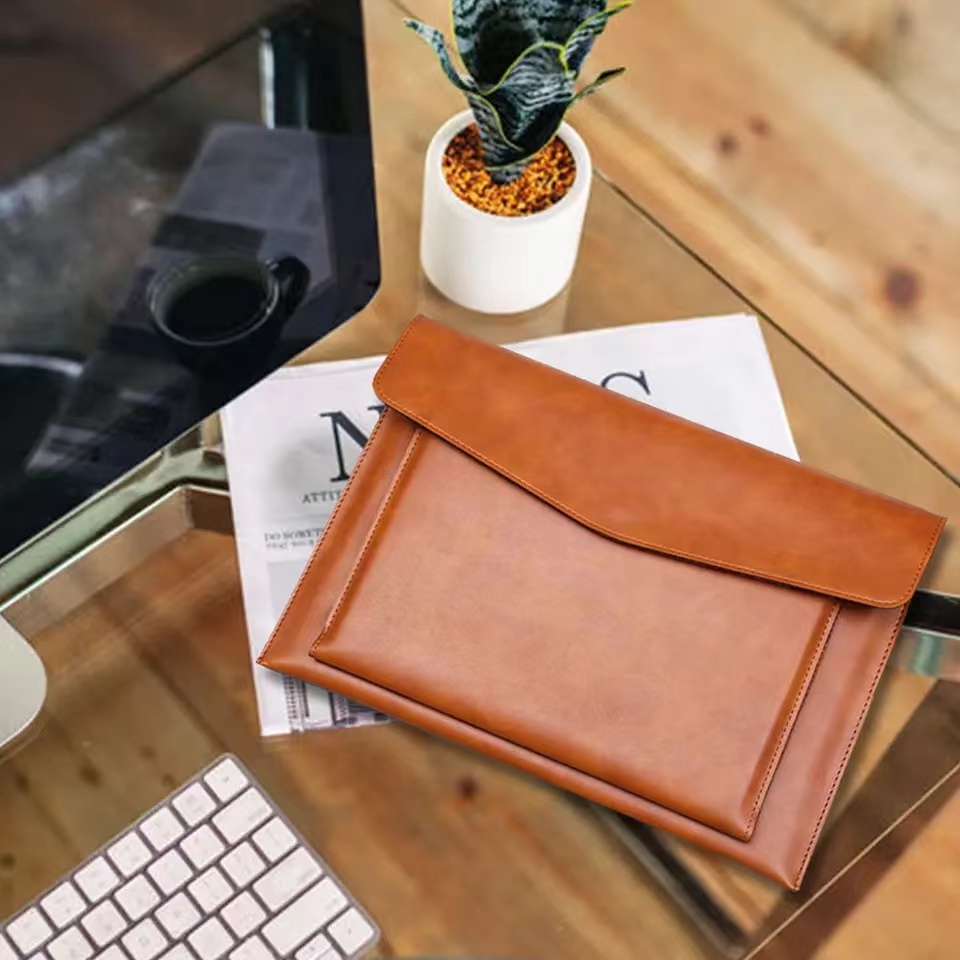 A4 Leather File Folder Large C - Portfolio Folder Zip ulasan dan harga