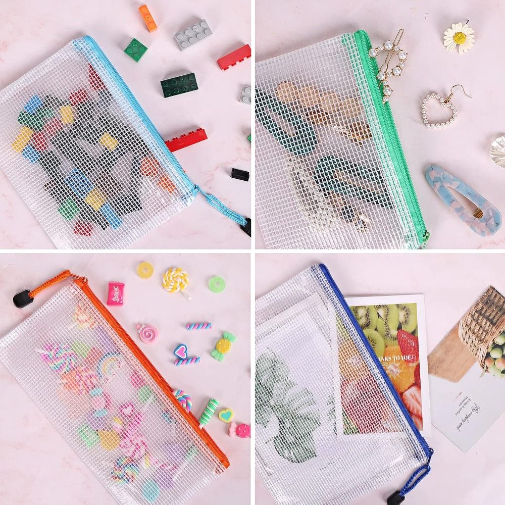 Cosmetic Makeup Bags Mesh Zipp - Portfolio Folder Zip ulasan dan harga