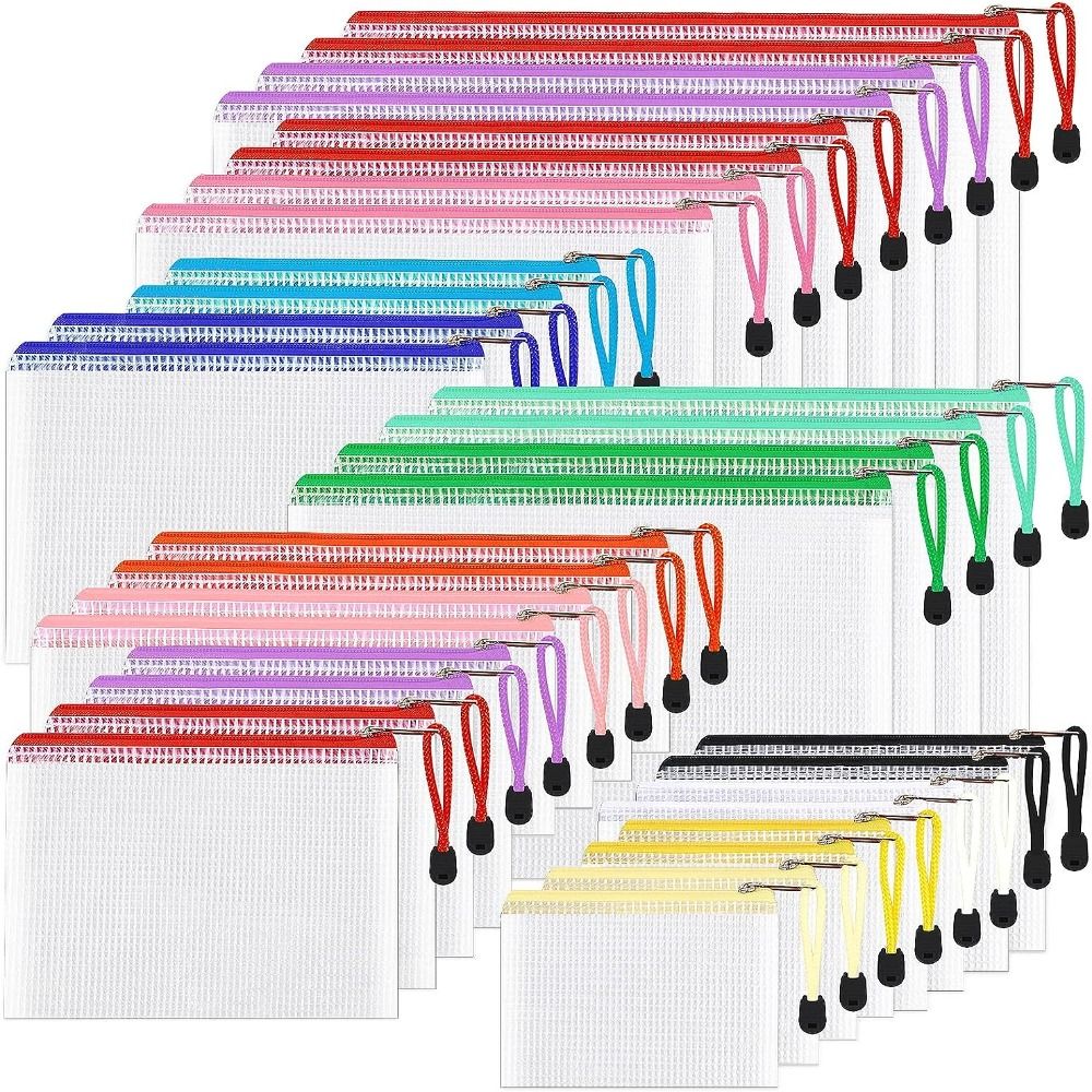 Cosmetic Makeup Bags Mesh Zipp - Portfolio Folder Zip ulasan dan harga