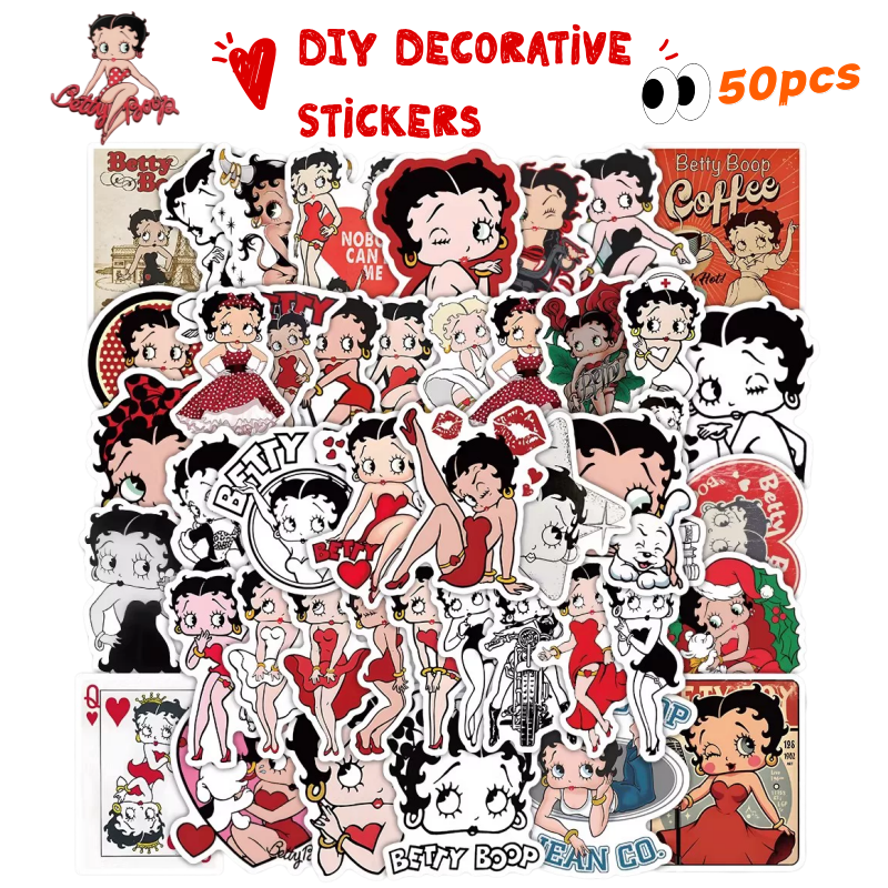 New 50PCS Betty Boop Sticker A - Memo Pad Sticky ulasan dan harga