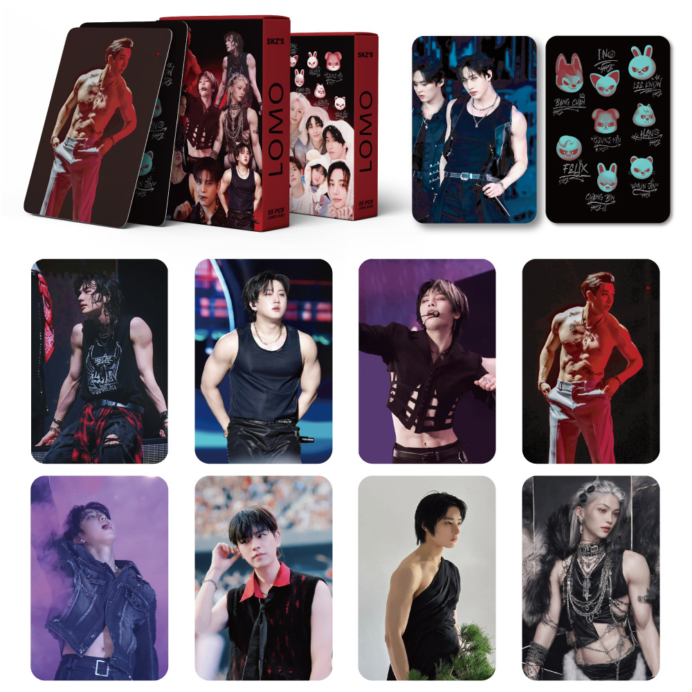 55PCS KPOP new Stray Kids Albu - Cardstock Paper Pack ulasan dan harga