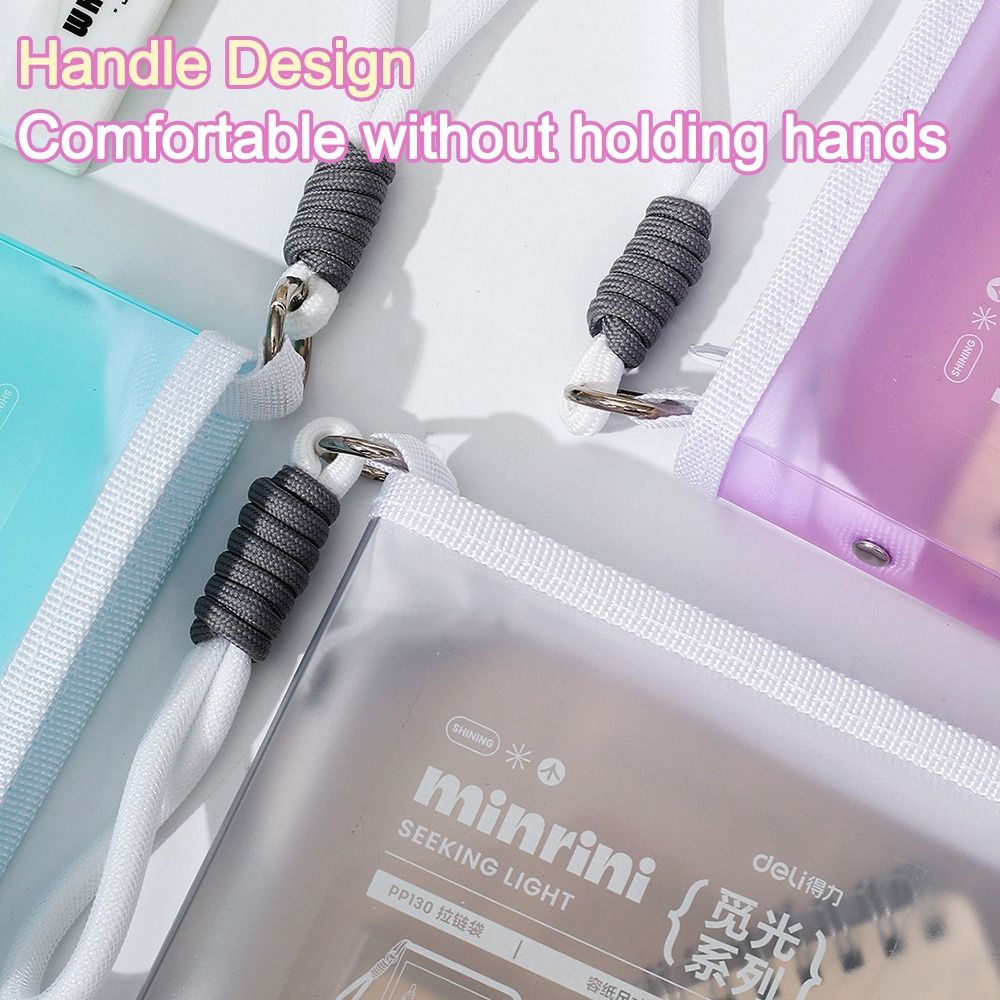Portable Transparent A4 Zipper - Is Stationery Office Supply ulasan dan harga