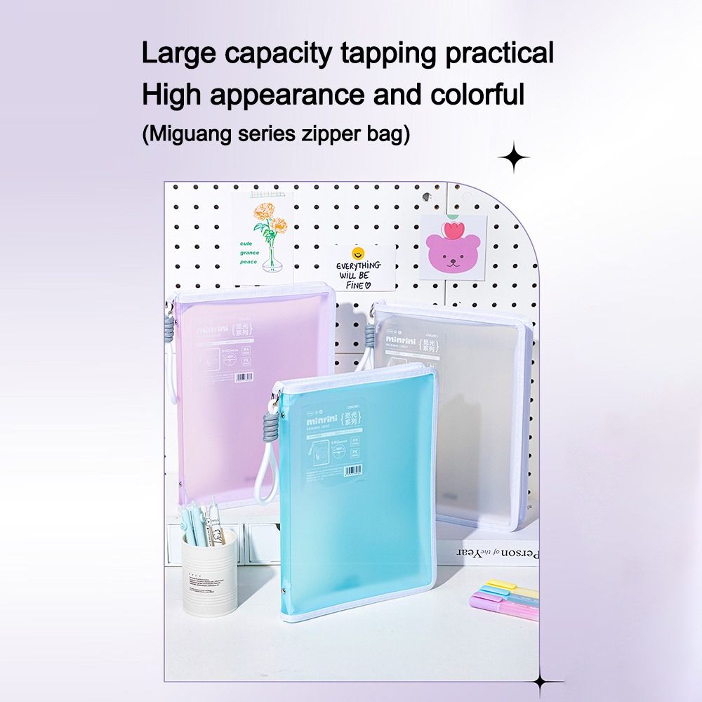 Portable Transparent A4 Zipper - Is Stationery Office Supply ulasan dan harga