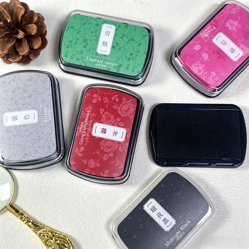 1pc Oil-Based Ink Pad, Colorfu - Self Inking Stamp ulasan dan harga