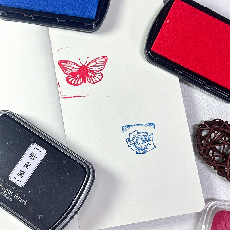 1pc Oil-Based Ink Pad, Colorfu - Self Inking Stamp ulasan dan harga