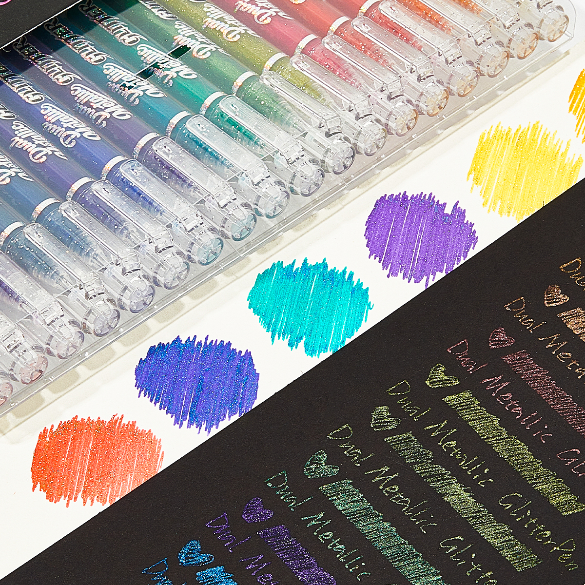 Sparkly Glitter Gel Pens Set 1 - Gel Ink Pen Set ulasan dan harga