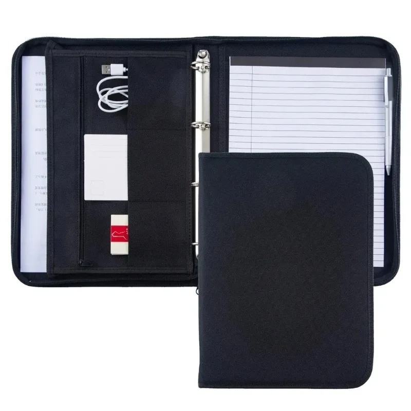 Large Black Business Portfolio - Portfolio Folder Zip ulasan dan harga