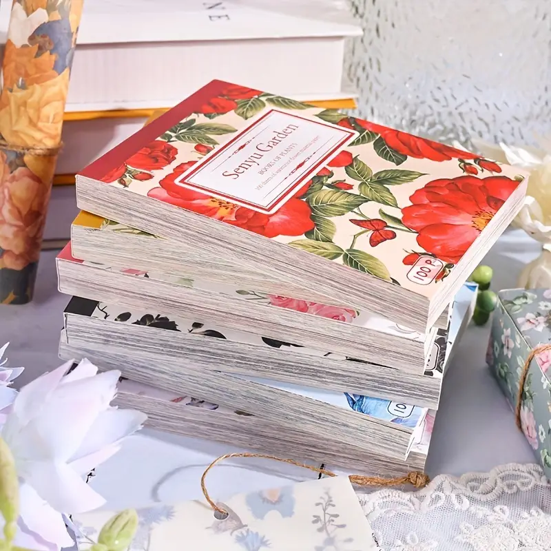 100pcs Vintage Colorful Rose F - Cardstock Paper Pack ulasan dan harga