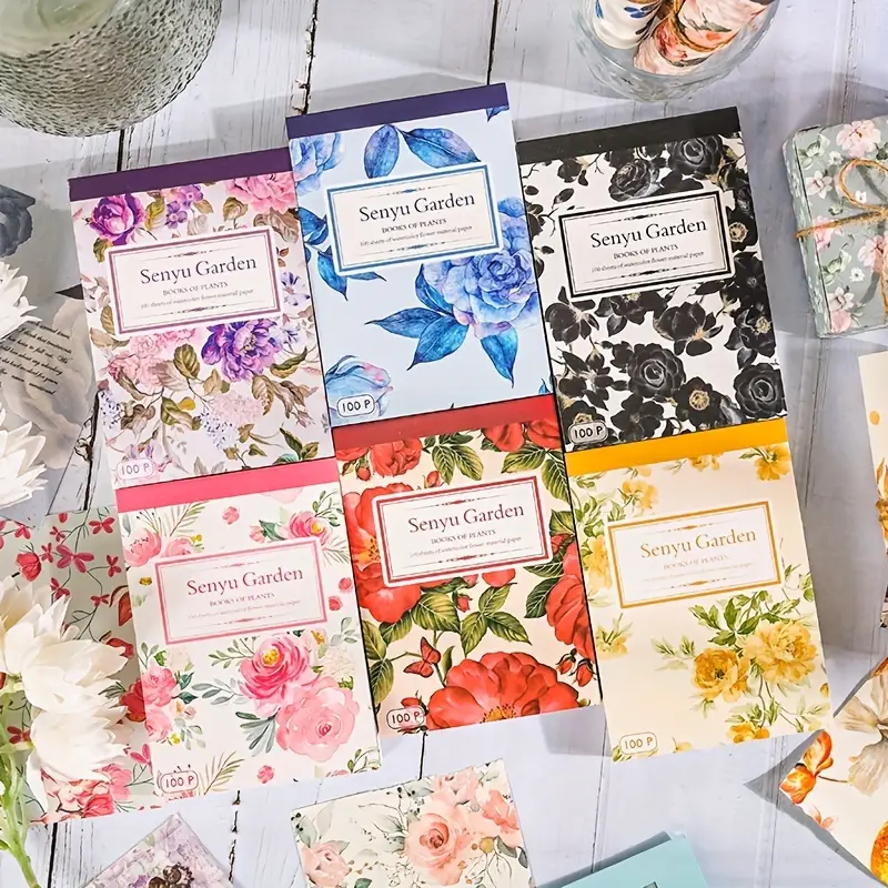 100pcs Vintage Colorful Rose F - Cardstock Paper Pack ulasan dan harga