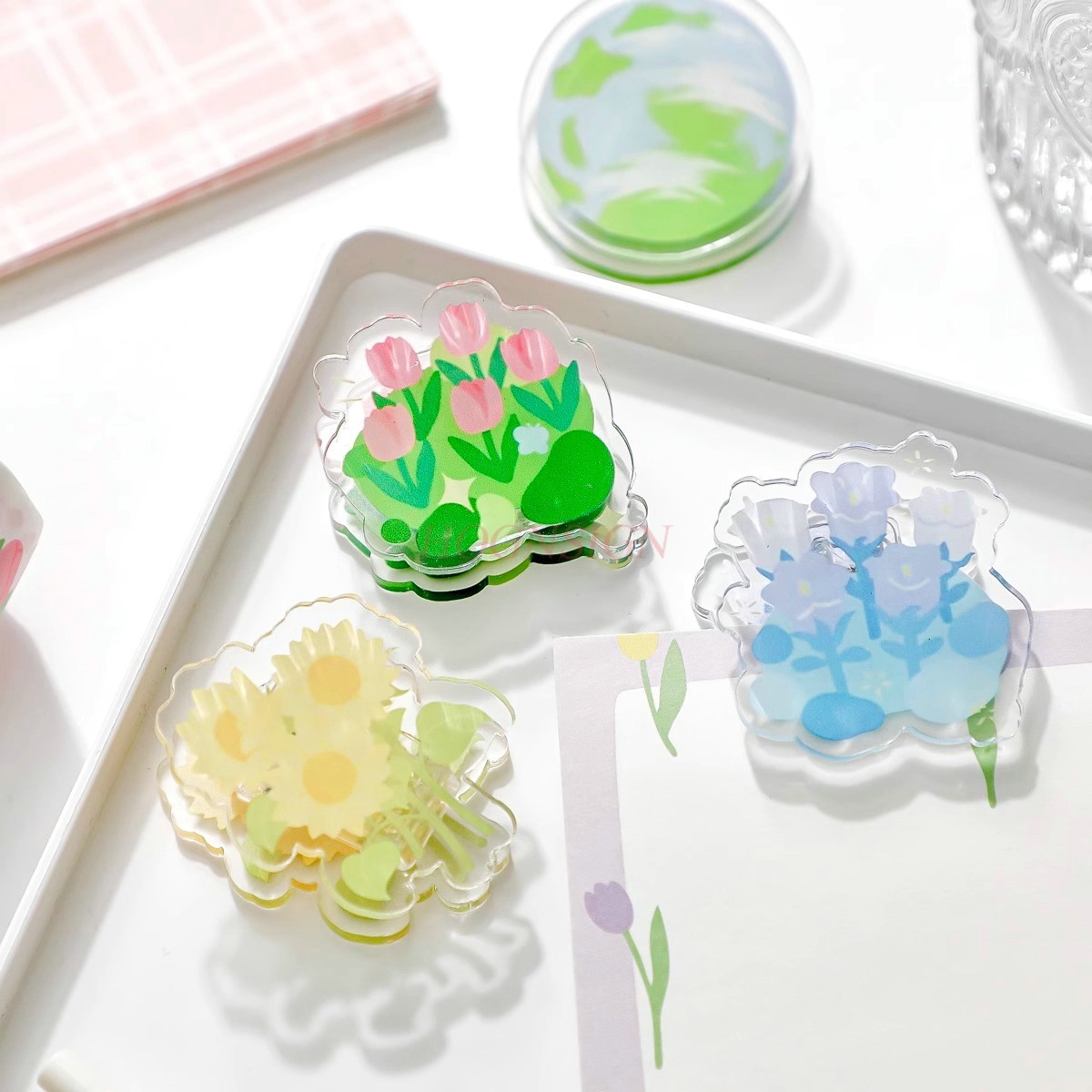 1pcs Afternoon Garden Acrylic  - Is Stationery Office Supply ulasan dan harga
