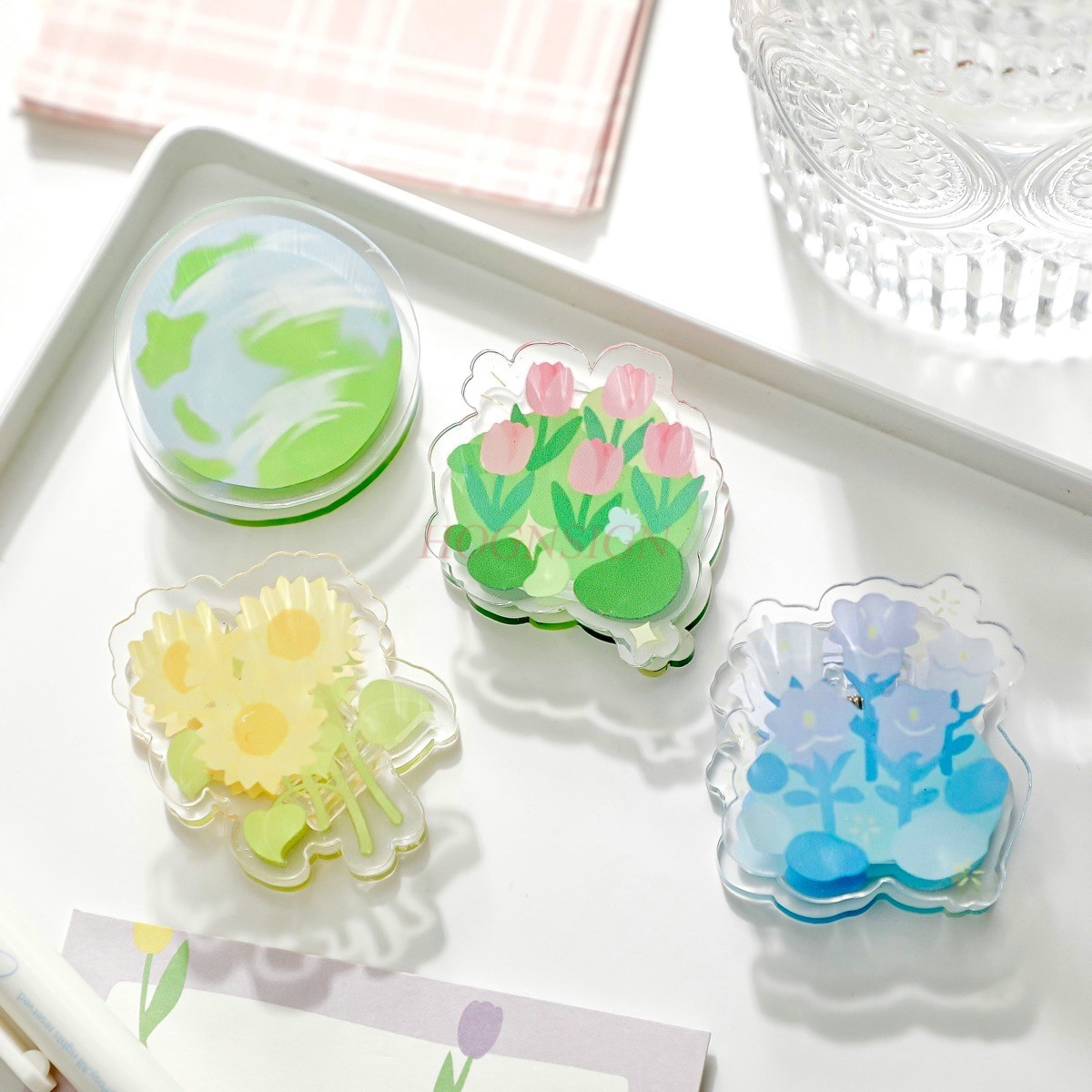 1pcs Afternoon Garden Acrylic  - Is Stationery Office Supply ulasan dan harga