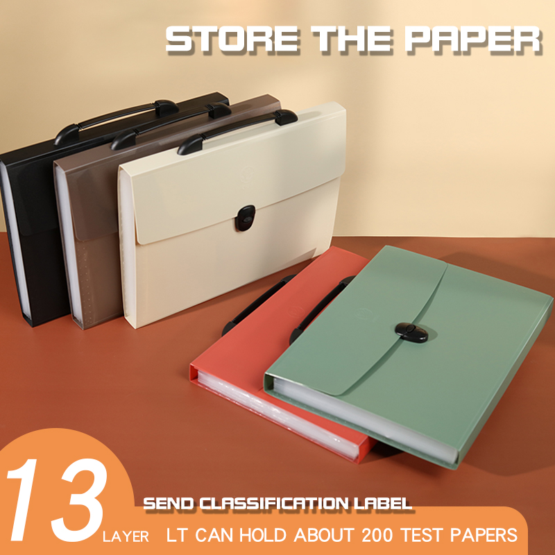 A4 File Folder 13 Layers Fashi - Portfolio Folder Zip ulasan dan harga