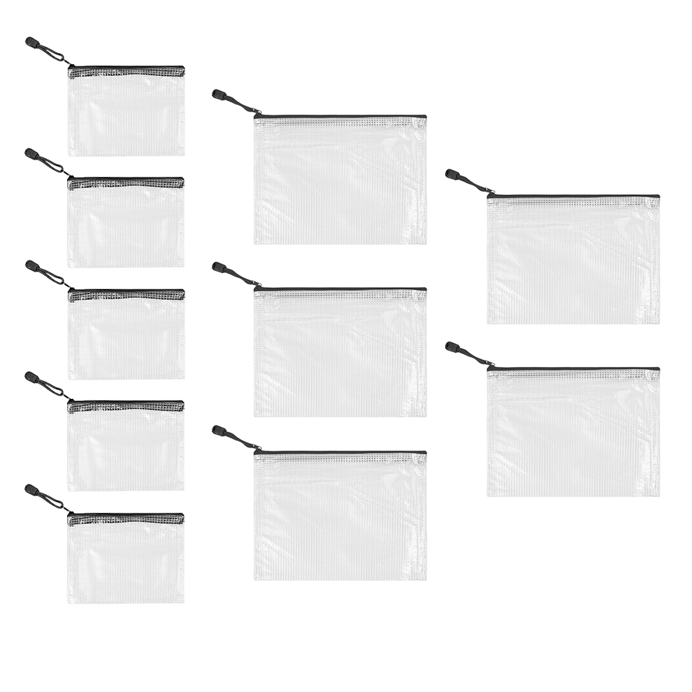 10Pcs Mesh Zipper Pouch A5 A6  - Portfolio Folder Zip ulasan dan harga