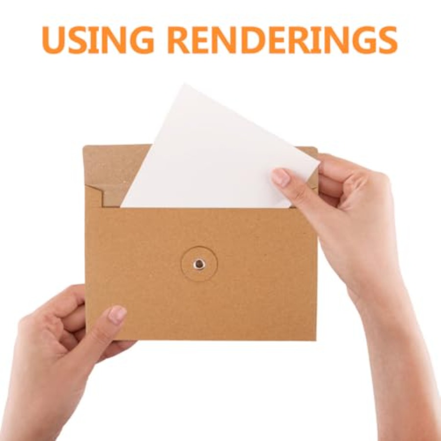 20Pcs Kraft Paper Wire Organiz - Letter Envelope Kraft ulasan dan harga