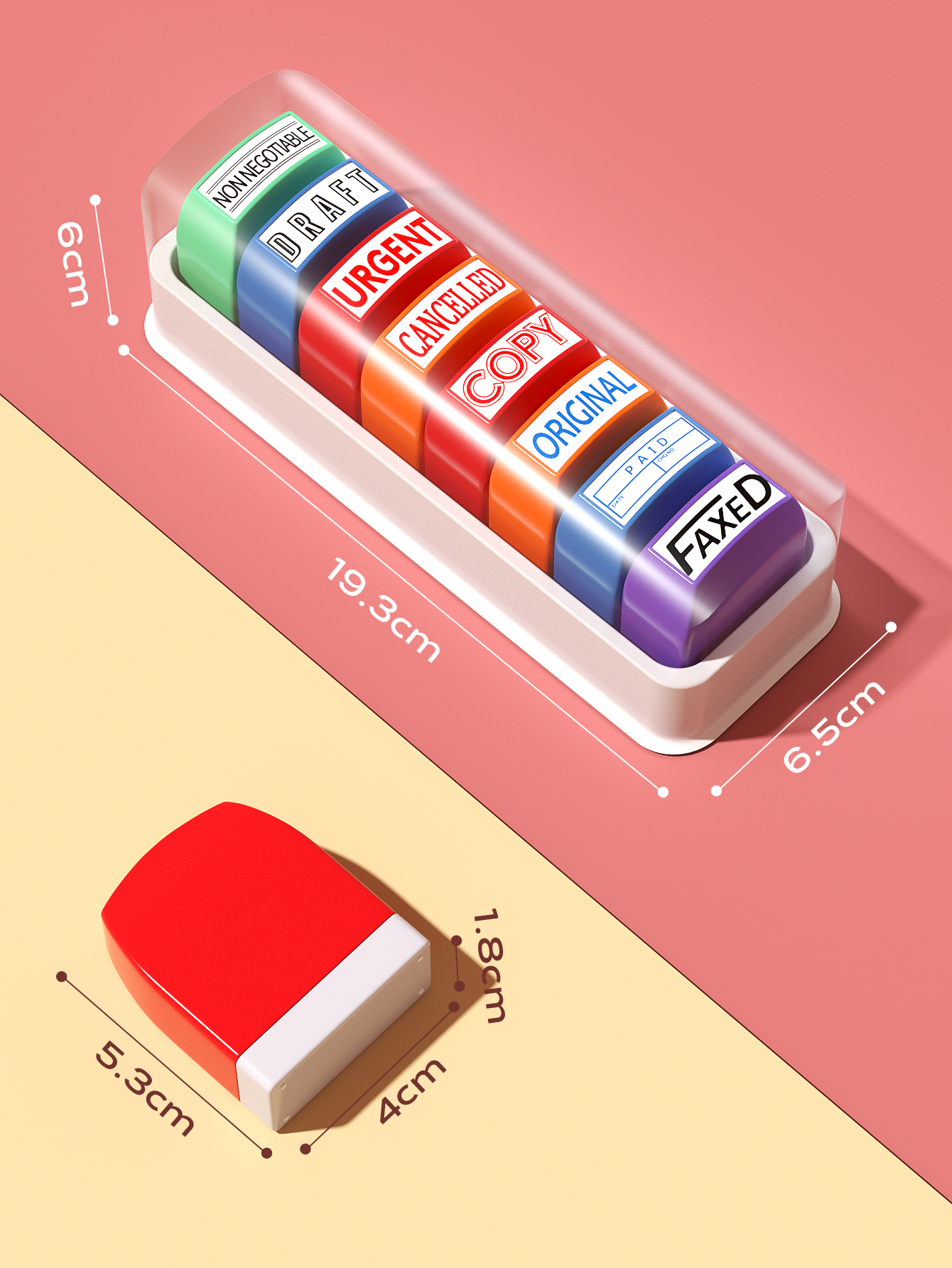 8 Office Stamp set Information - Self Inking Stamp ulasan dan harga