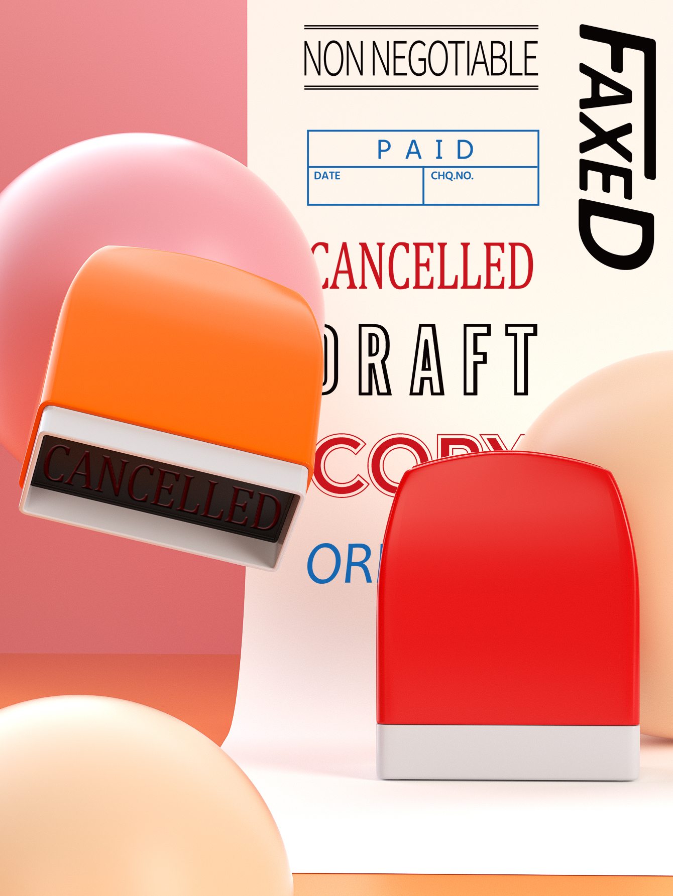8 Office Stamp set Information - Self Inking Stamp ulasan dan harga
