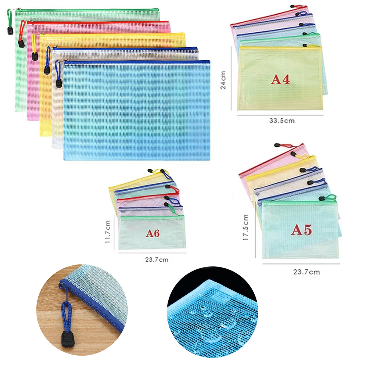 5PCS Stationery Storage Folder - Portfolio Folder Zip ulasan dan harga