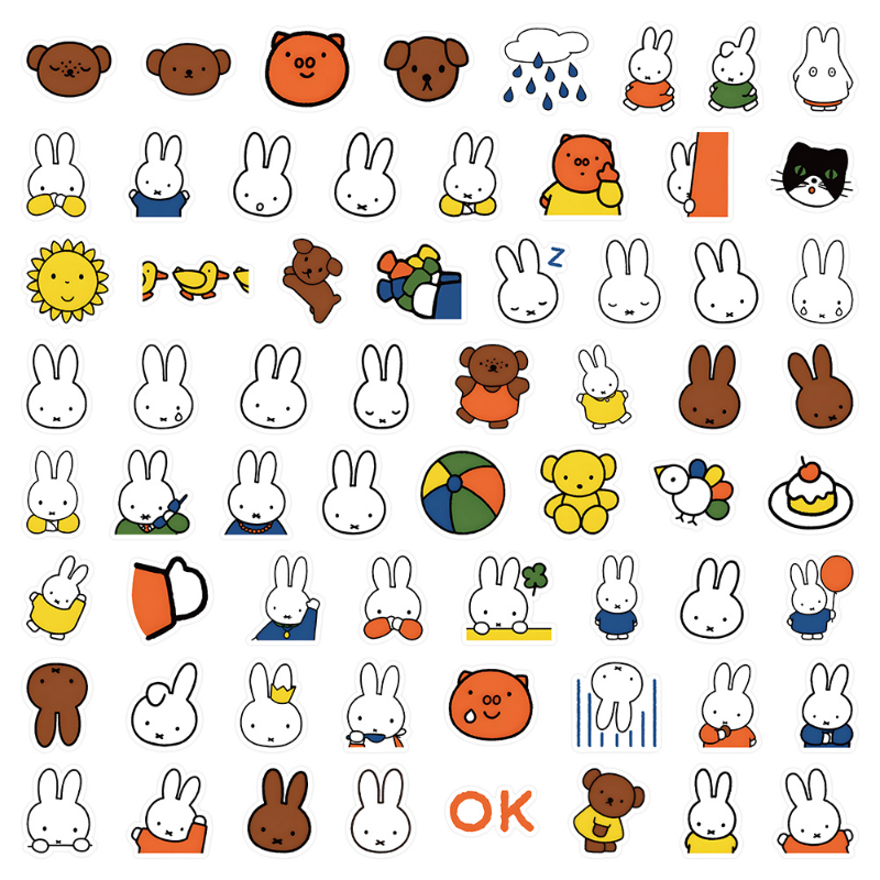 Cute Miffy Stickers Cartoon Ra - Memo Pad Sticky ulasan dan harga